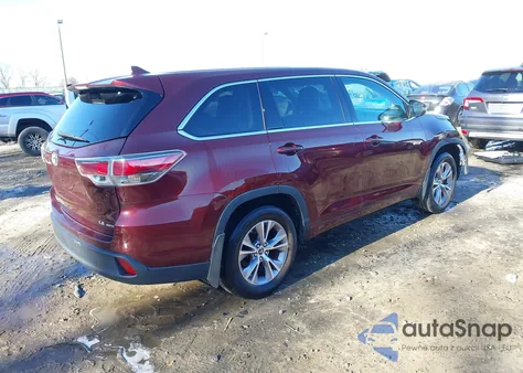 2016 Toyota Highlander Le Plus V6 z USA, uszkodzony, nr VIN 5TDBKRFHXGS255573